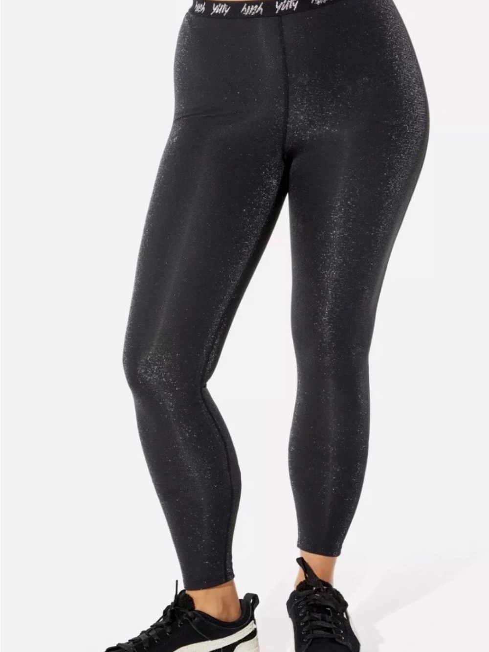 YITTY Black Shimmer High-Rise Leggings